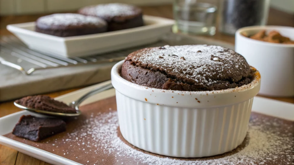 Soufflé au chocolat noir